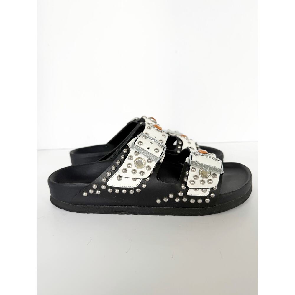 Birkenstock x Heidi Klum Studded Grommets Arizona Sandal White Sz 38 EU - Picture 5 of 16